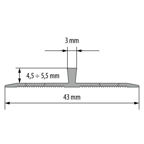 0.9m Aluminium Door Bars Threshold T Profile Transition Trim for LVT Floor