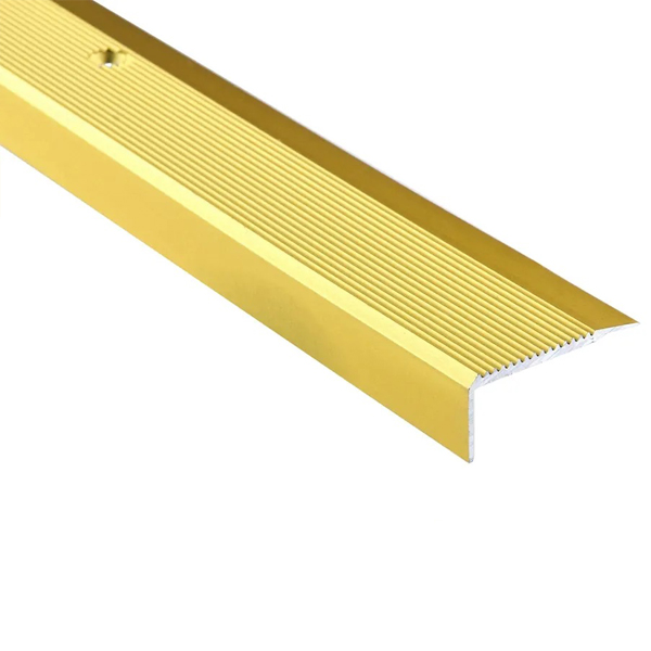 Anodised Aluminium Anti Slip Stair Nosing Edge Trim - 0.9 Meter Long