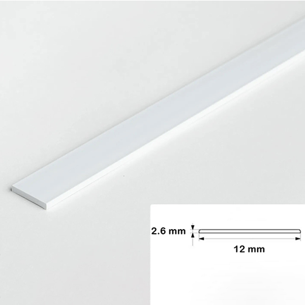 1 Metre Durable PVC Flat Bar in Multiple Sizes