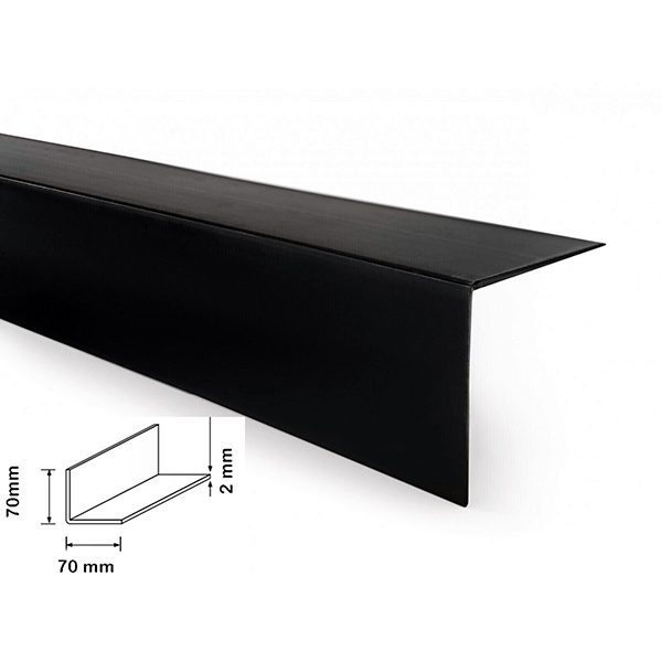 1m Black Plastic PVC Corner 90 Degree Angle Trim