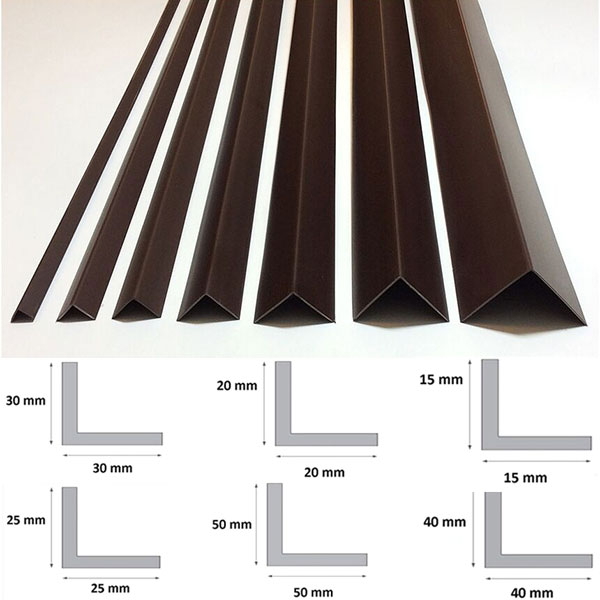 1m Brown Plastic PVC Corner 90 Degree Angle Trim