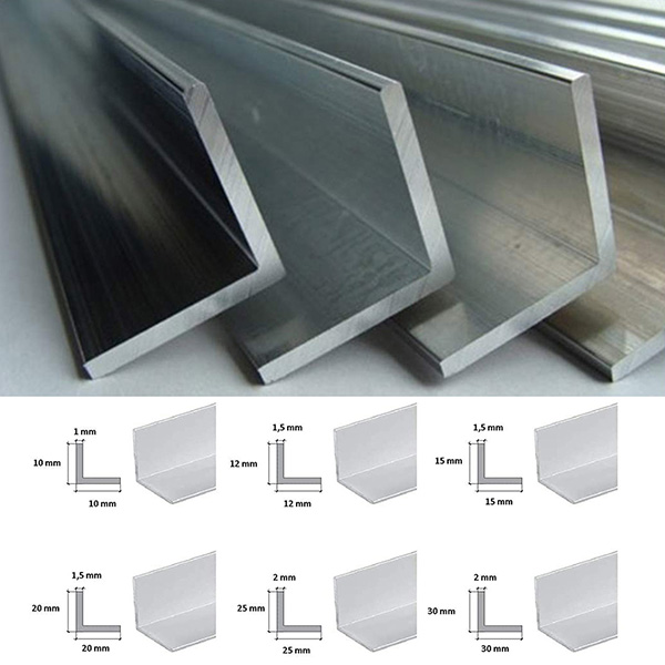 1m Natural Aluminium Angle Extruded Angle Corner Wall Protector