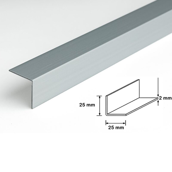 1m Silver Plastic PVC Corner 90 Degree Angle Trim