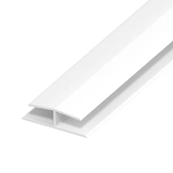 1m Soffit Joint H Trim - PVC Plastic Board Jointing Strip