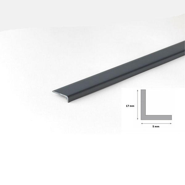 1m Unequal Anthracite Plastic Pvc Corner 90 Degree Angle Trim