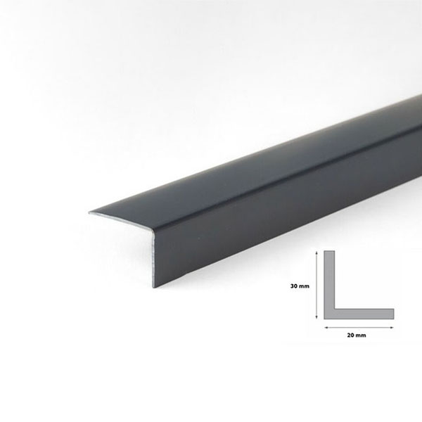 1m Unequal Anthracite Plastic Pvc Corner 90 Degree Angle Trim