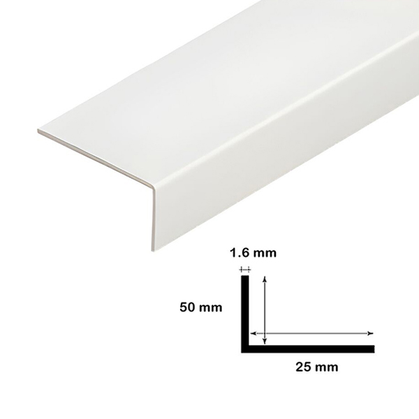 1m Unequal White Plastic Pvc Corner 90 Degree Angle Trim