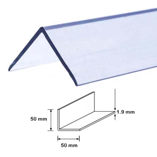 2.44m Clear Wall Protector Plastic PVC Corner 90 Degree Angle Trim Moulding