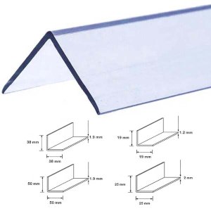 2.44m Clear Wall Protector Plastic PVC Corner 90 Degree Angle Trim Moulding