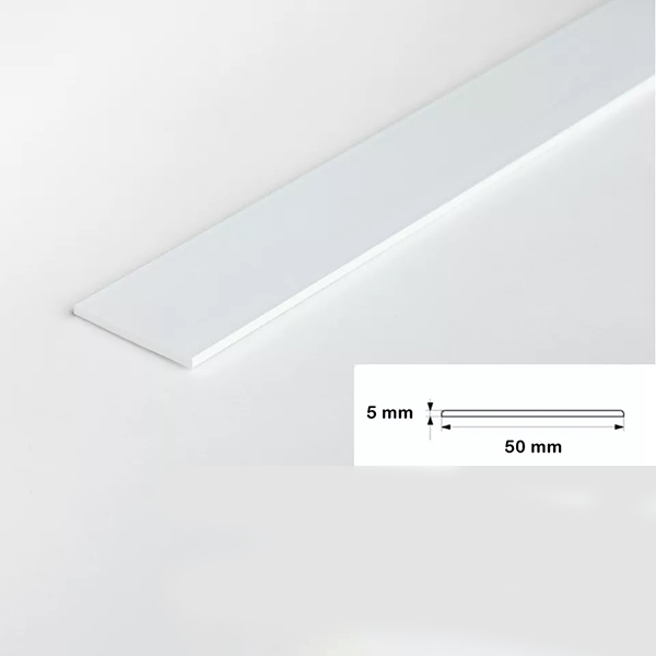 2.5 Metre Durable PVC Flat Bar Trim Architrave, Cover