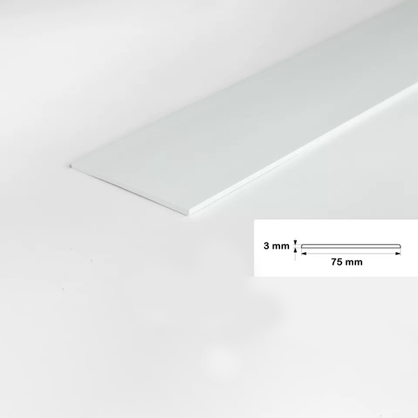 2.5 Metre Durable PVC Flat Bar Trim Architrave, Cover