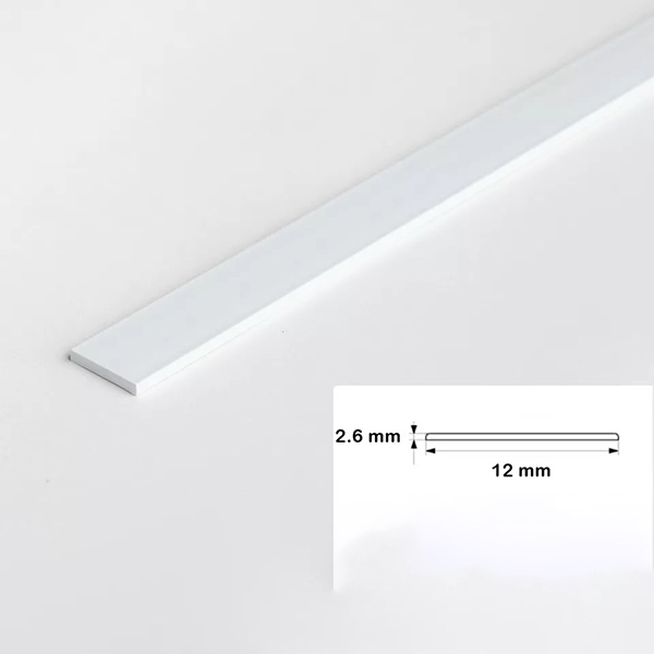 2.5 Metre Durable PVC Flat Bar Trim Architrave, Cover