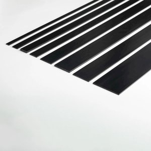 2.5 Metre PVC Black Durable Flat Bar Trim Architrave Cover