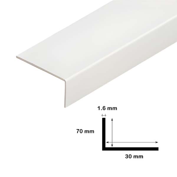 2.5m Unequal Plastic PVC Corner 90 Degree Angle Trim