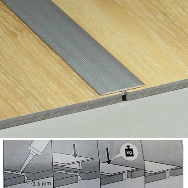 25mm T Profile Transition Trim for LVT Floor Aluminium Door Bars Threshold