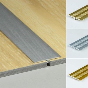 25mm T Profile Transition Trim for LVT Floor Aluminium Door Bars Threshold