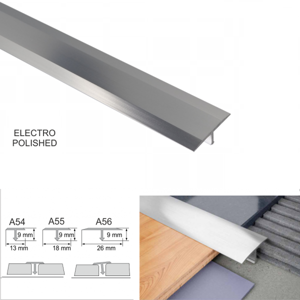 26mm Anodised Aluminium Threshold Trim T Bar Transition Trim For Tiles