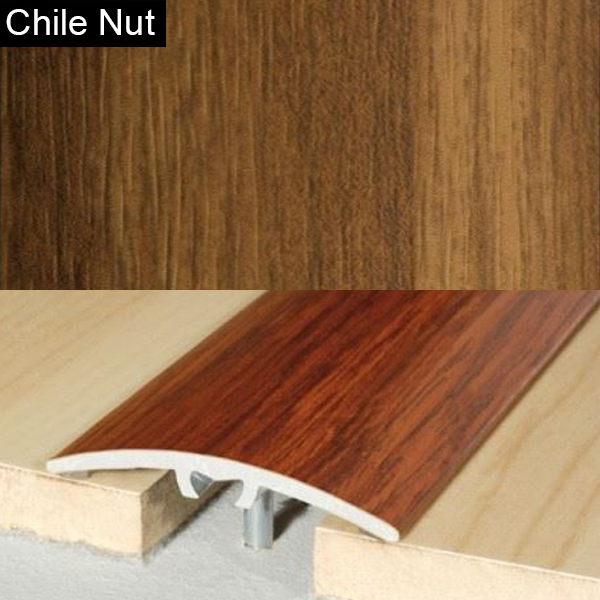 40mm Aluminium Wood Effect Door Floor Bar Edge Trim Threshold