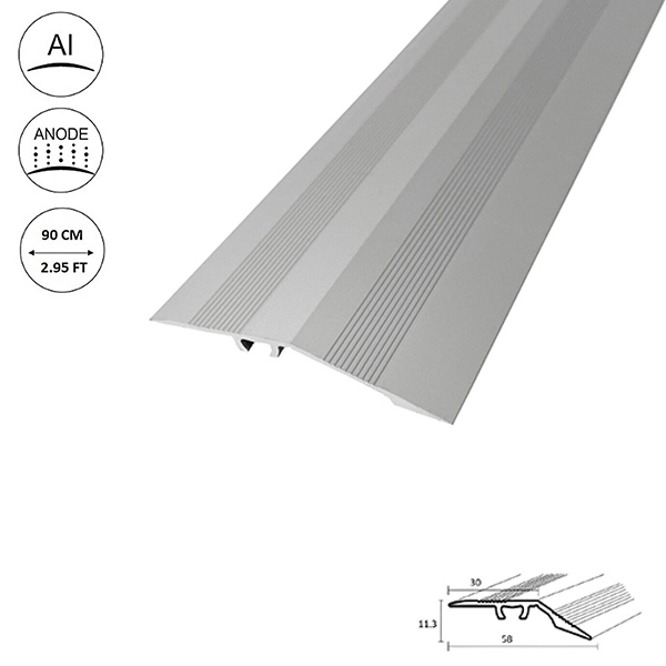  58mm Aluminium Door Bars Threshold Strip Transition Trim Laminate Tiles Ramp