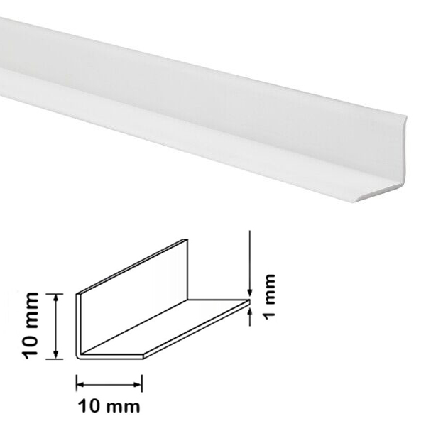 5m Plastic Pvc Corner 90 Degree Angle Trim Flexible Self Adhesive