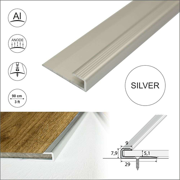 Aluminium Carpet Edge Ending Profile Cover Strip Floor Trim