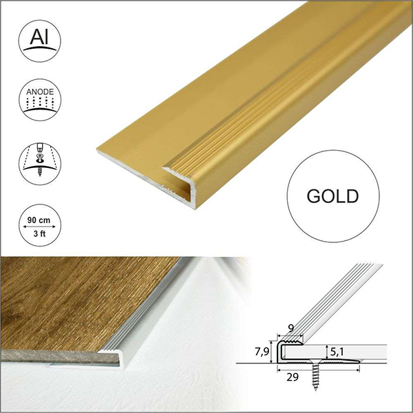 Aluminium Carpet Edge Ending Profile Cover Strip Floor Trim