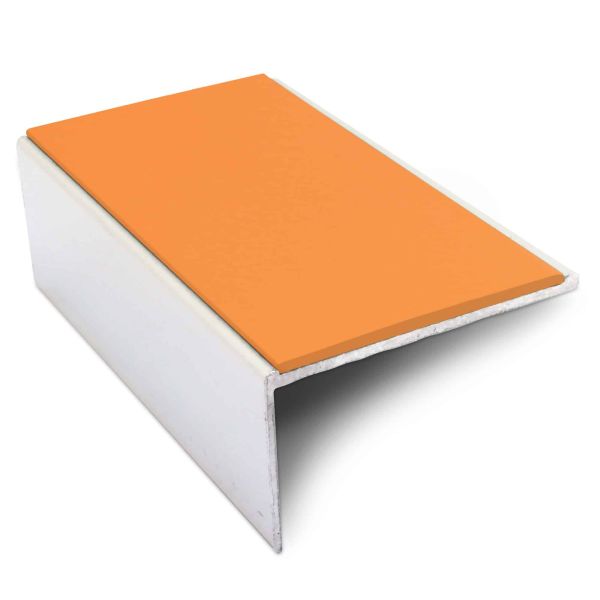 Aluminium Commercial Stair Nosing 56mm x 32mm Edge Trim With Non Slip Pvc Insert 