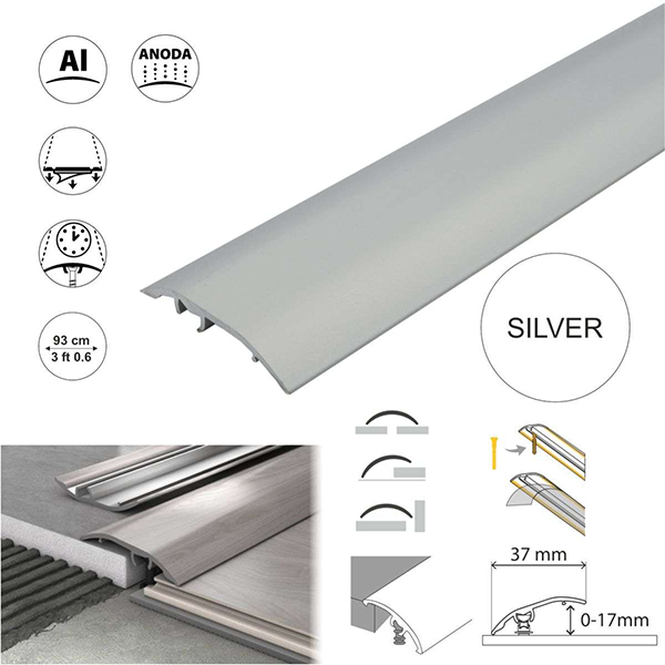 Aluminium Door Bar floor Trim Threshold Cover Strip T bar Adjustable