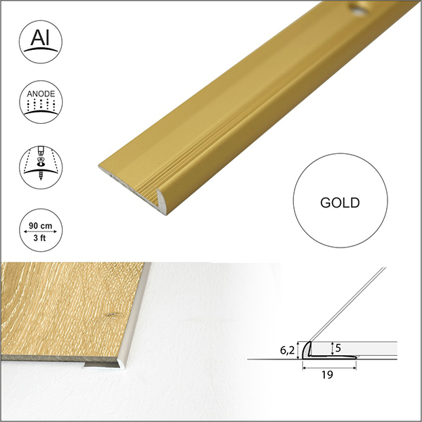 Aluminium Door Thresholds for Luxury Click Vinyl Flooring