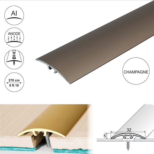 Aluminium Door Thresholds for Wooden & Laminate Floor