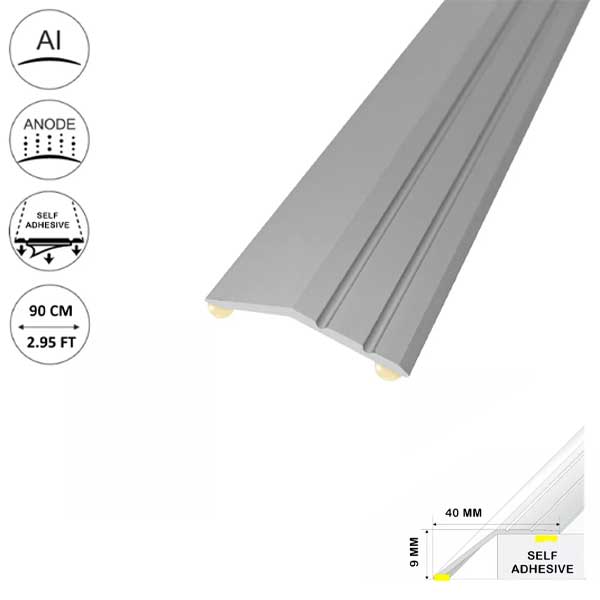 Aluminium Door Trim For Laminate Floors at Different Levels Self Adhesive