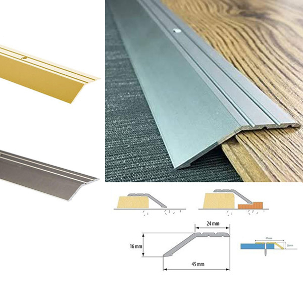 Aluminium Door Trim For Laminate Floors at Different Levels Self Adhesive