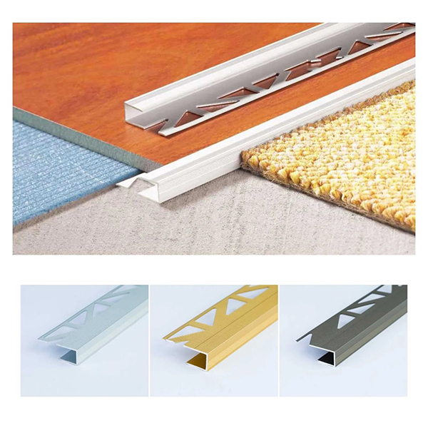 Aluminium Laminate Floor Edge Profile 8mm Trims Threshold Door Stops