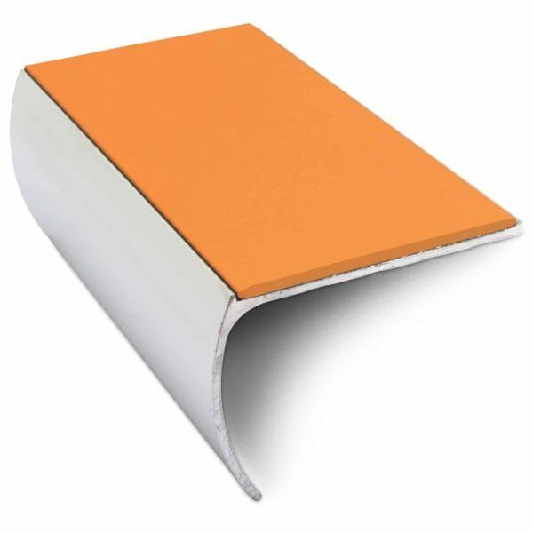 Aluminium Non Slip Commercial Stair Nosing Bullnose Edge Trim With Pvc Insert 57 x 40mm