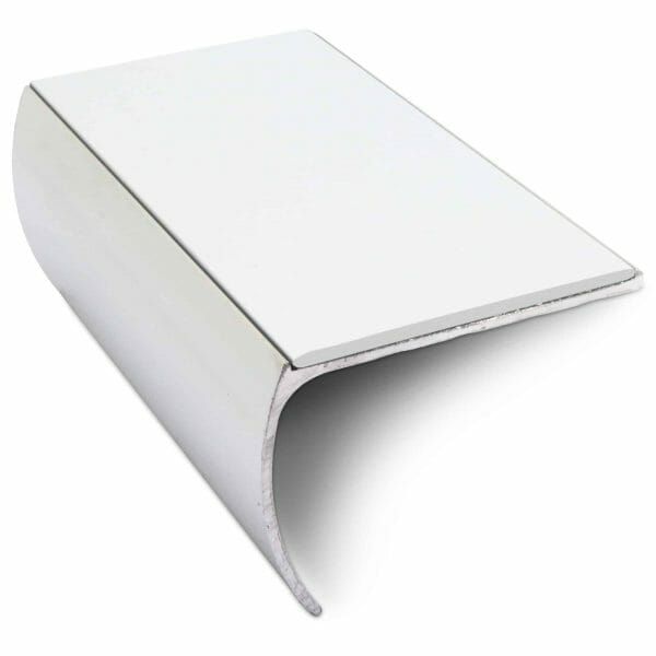 Aluminium Non Slip Commercial Stair Nosing Bullnose Edge Trim With Pvc Insert 57 x 40mm