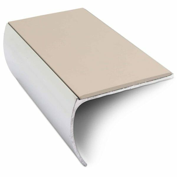 Aluminium Non Slip Commercial Stair Nosing Bullnose Edge Trim With Pvc Insert 57 x 40mm