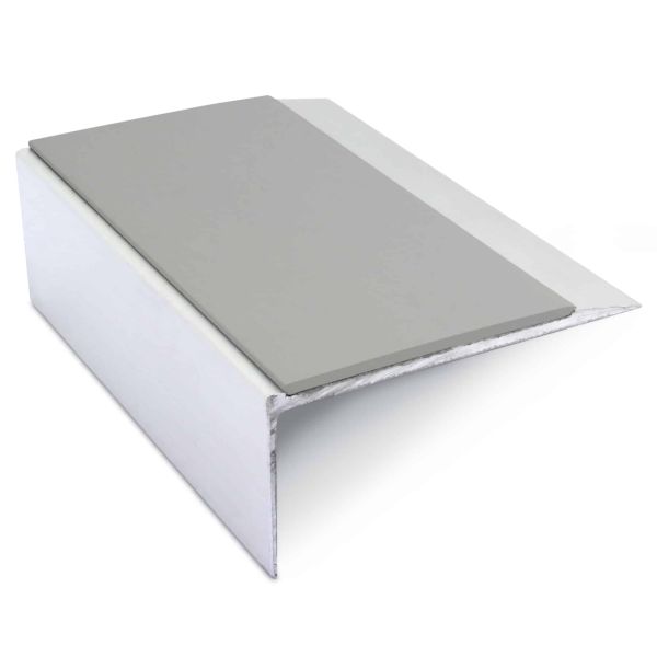 Aluminium Non Slip Stair Nosing 66mm x 32mm Edge Trim With Pvc Insert