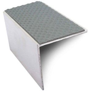 Aluminium Non Slip Stair Nosing Edge Trim With PVC Insert 56 x 32 mm 