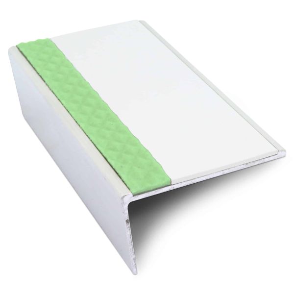 Aluminium Stair Nosing 57mm x 32mm Edge Trim With Anti Slip PVC Insert