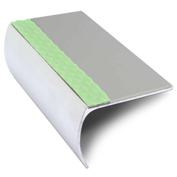 Aluminium Stair Nosing 57mm x 40mm Edge Trim With Anti Slip PVC Insert