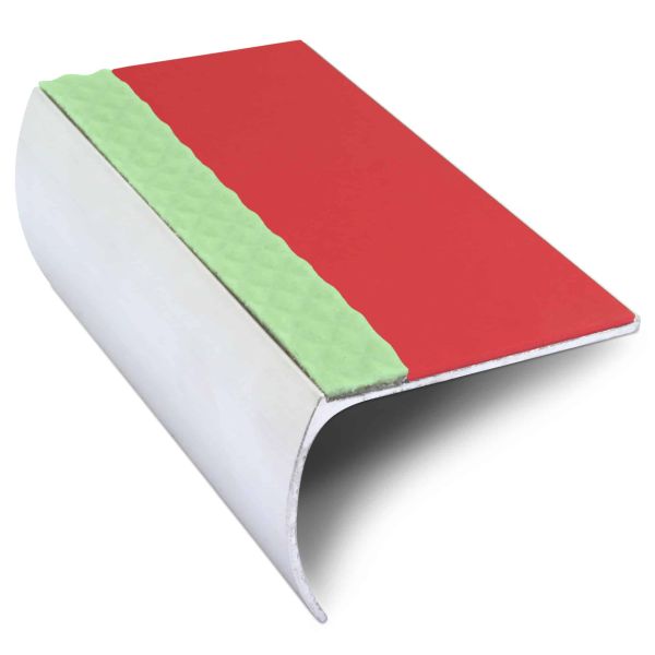 Aluminium Stair Nosing 57mm x 40mm Edge Trim With Anti Slip PVC Insert