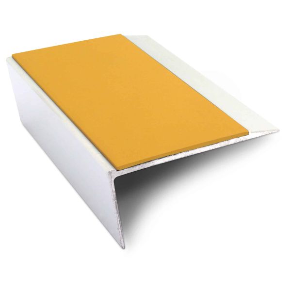 Aluminium Stair Nosing 66mm x 32mm Edge Trim With Non Slip Pvc Insert