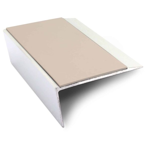 Aluminium Stair Nosing 66mm x 32mm Edge Trim With Non Slip Pvc Insert