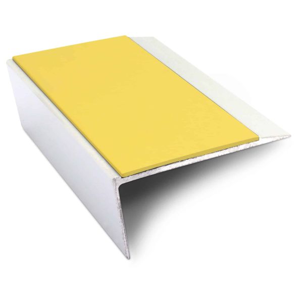 Aluminium Stair Nosing 66mm x 32mm Edge Trim With Non Slip Pvc Insert