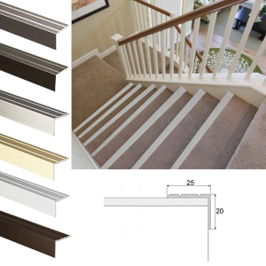 Aluminium Stair Nosing For Stairs Edge Protection Self Adhesive