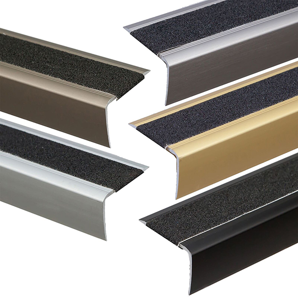 Aluminium Stairs Nosing Edge With Anti-Slip Tape