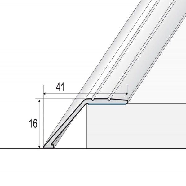 Aluminium Wood Effect Door Floor Trim Carpet Threshold Ramp