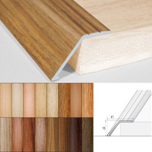 Aluminium Wood Effect Door Floor Trim Carpet Threshold Ramp