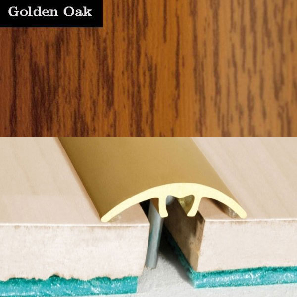 Aluminium Wood Effect Door Threshold for Connecting Wooden, Laminate, Carpet, Vinly Floors