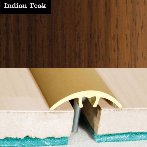 Aluminium Wood Effect Door Threshold for Connecting Wooden, Laminate, Carpet, Vinly Floors